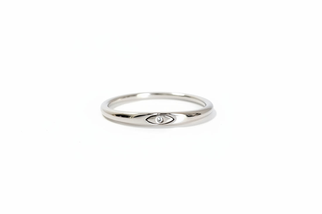 Dainty Eye Sterling Silver Ring