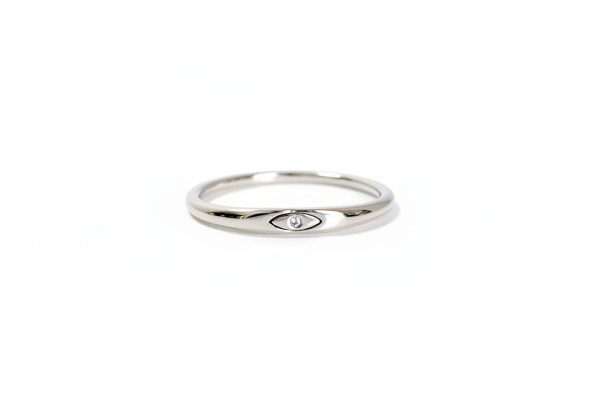 Dainty Eye Sterling Silver Ring