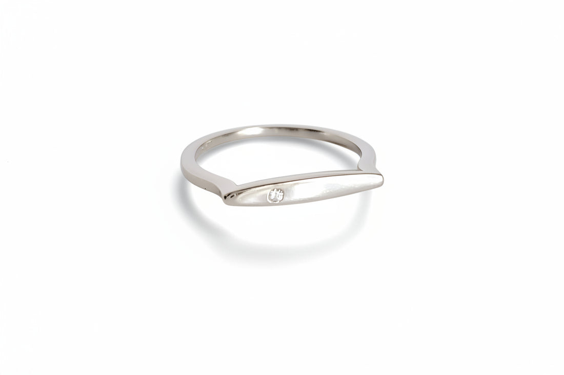 Sterling Silver Geometric Bar Ring
