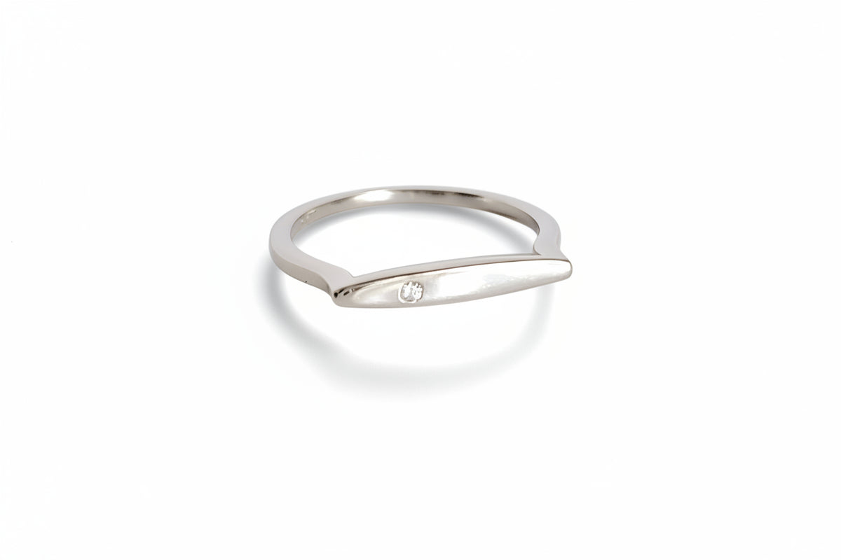 Sterling Silver Geometric Bar Ring