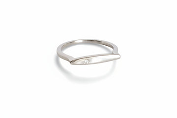 Sterling Silver Geometric Bar Ring