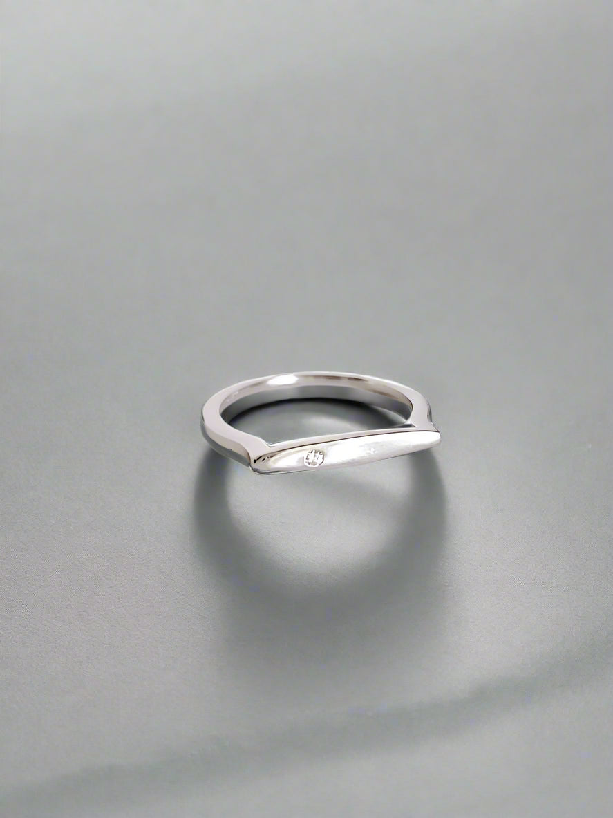 Sterling Silver Geometric Bar Ring - view 3