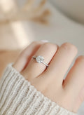 Sterling Silver Engagement Bride, Anniversary Ring - view 4