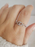 Sterling Silver Statement Chain Ring - view 7