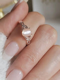 Sterling Silver Pink Mother of Pearl Ring - view 2