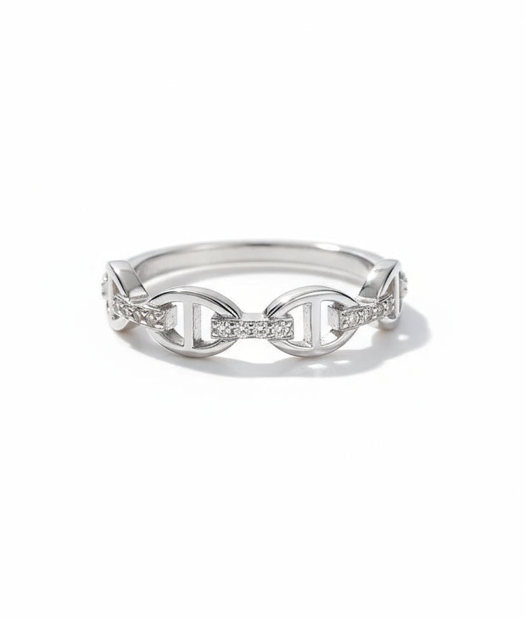 Sterling Silver 925 Chain Ring - view 3