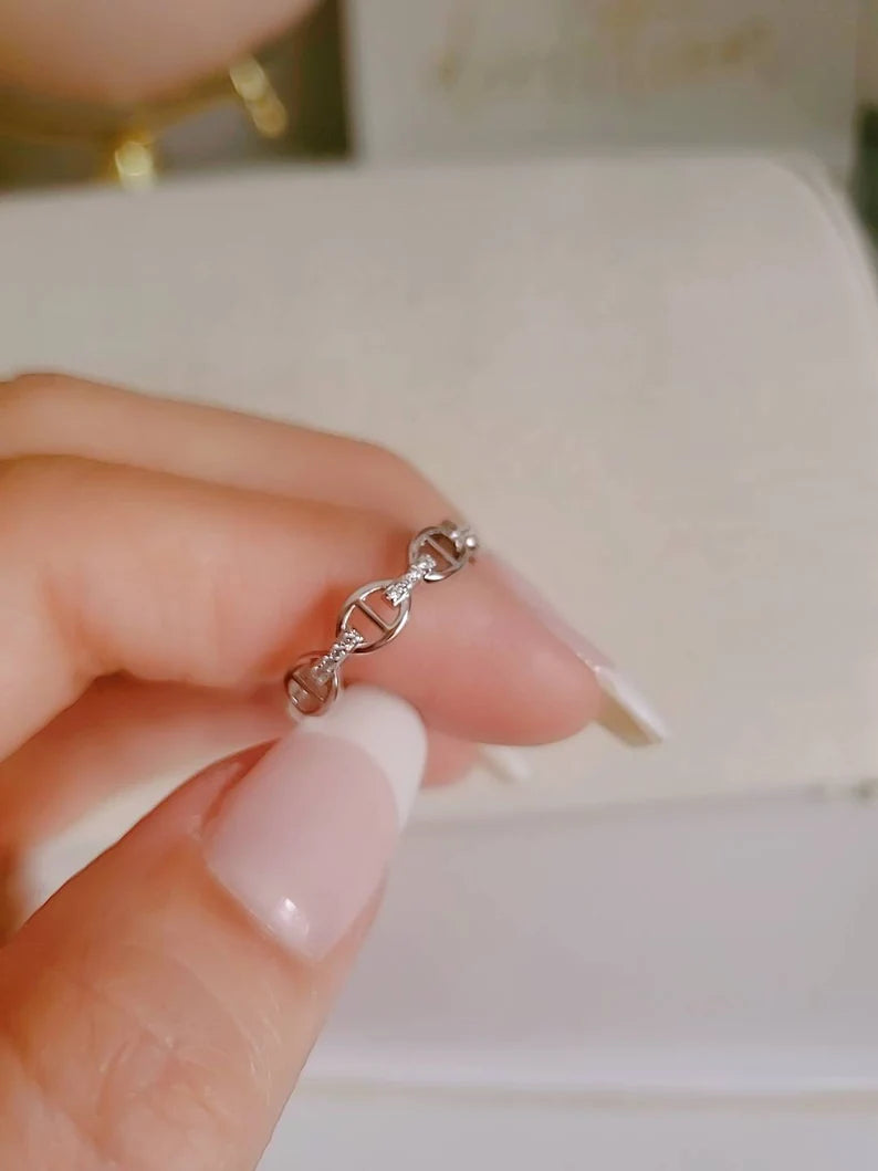 Sterling Silver 925 Chain Ring - view 7