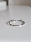 Sterling Silver Minimalist Eye Ring - view 7