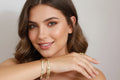 Gold Bangle Stack Bracelet Set of 7
