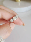Sterling Silver 925 Mother of Pearl Band Ring - view 5