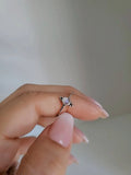 Sterling Silver Dainty Rainbow Moonstone Ring - view 5