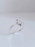 Sterling Silver Dainty Rainbow Moonstone Ring - view 8
