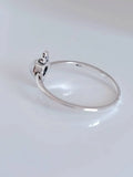 Sterling Silver Dainty Rainbow Moonstone Ring - view 4
