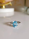 Sterling Silver Natural Topaz Ring - view 7