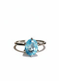 Sterling Silver Natural Topaz Ring