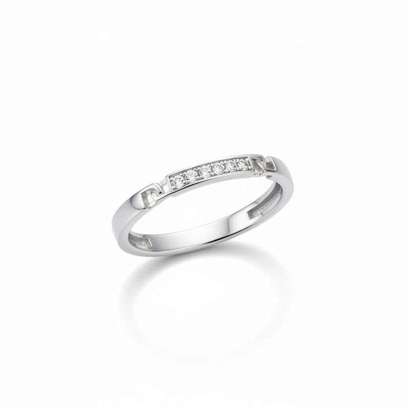 Sterling Silver Dainty Chain Link Ring