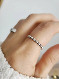 Sterling Silver 925 Beaded Stacking Ring - view 2