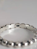 Sterling Silver 925 Beaded Stacking Ring - view 3