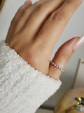 Sterling Silver 925 Beaded Stacking Ring - view 7