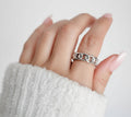 Sterling Silver Large Bold Chain Ring - view 2