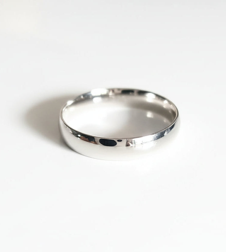 Sterling Silver 4mm Simple Band - view 4