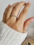 Sterling Silver 925 Beaded Stacking Ring - view 4