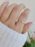 Dainty Crescent Moon Sterling Silver Ring - view 3