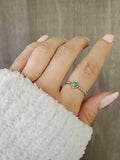 Sterling Silver Dainty Turquoise Ring - view 4