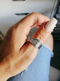 Sterling Silver Braided Adjustable Ring - view 10