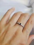 Sterling Silver Black Onyx Promise Ring - view 4
