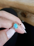 Dainty Blue Opal Ring - view 4