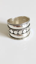 Sterling Silver Concave Bali Wide Ring - view 6