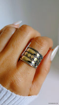 Sterling Silver Concave Bali Wide Ring - view 8