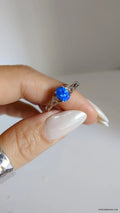Sterling Silver Celtic Blue Opal Ring - view 6