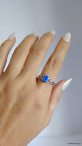 Sterling Silver Celtic Blue Opal Ring - view 5