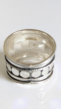 Sterling Silver Concave Bali Wide Ring - view 3