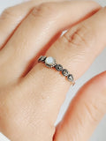 Sterling Silver Marquise Mother of Pearl Ring - view 8