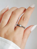 Sterling Silver Marquise Mother of Pearl Ring - view 2