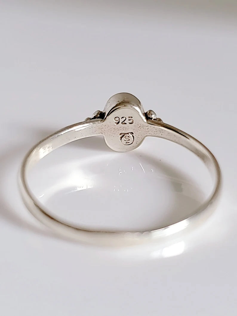 Sterling Silver Moonstone Ring - view 4