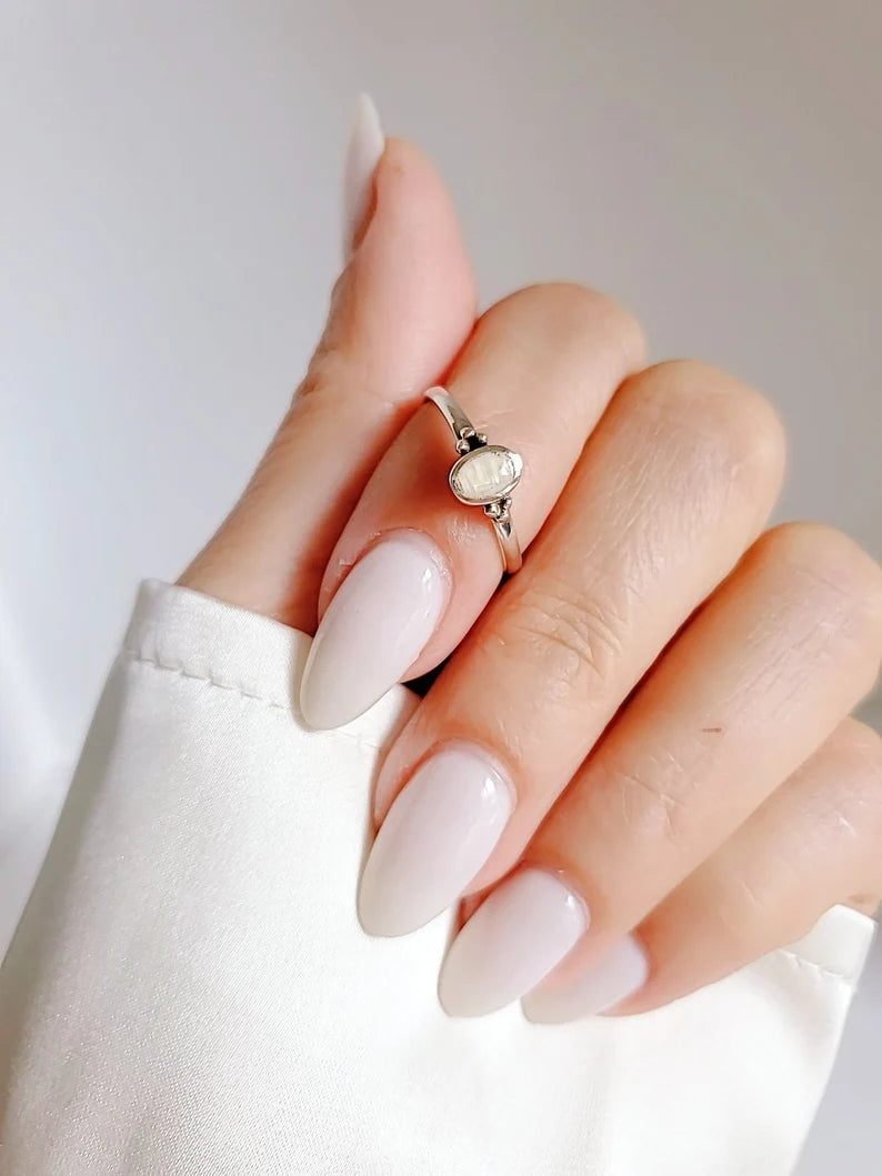 Sterling Silver Moonstone Ring - view 3