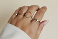 Sterling Silver Large Circle Halo Ring - view 4