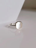 Sterling Silver Square Natural Mother of Pearl Ring - view 5