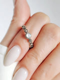 Sterling Silver Marquise Mother of Pearl Ring - view 6