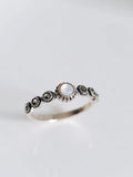 Sterling Silver Marquise Mother of Pearl Ring - view 7