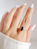 Dainty Onyx Sterling Silver Ring - view 6