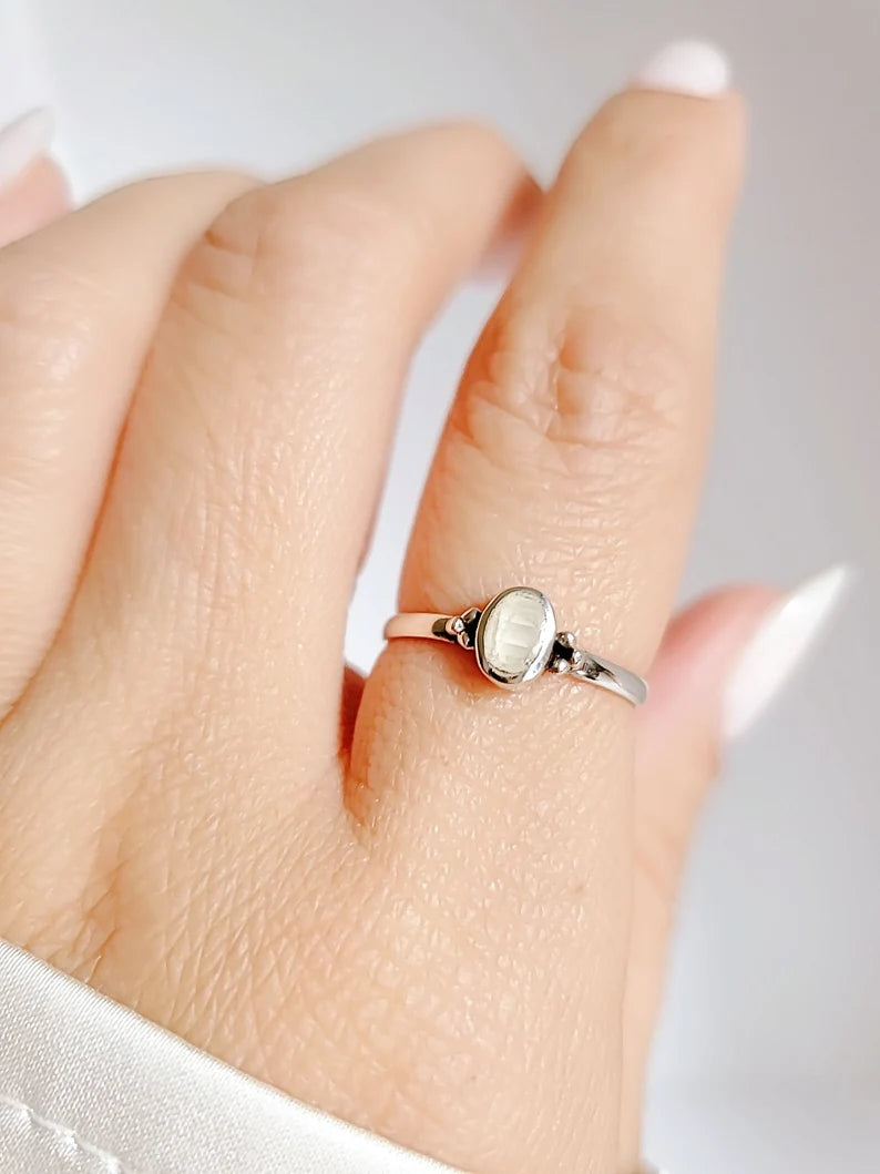 Sterling Silver Moonstone Ring - view 2