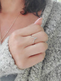 Sterling Silver Dainty Chevron Ring - view 2