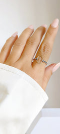Sterling Silver Open Circle Ring - view 9