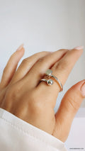 Sterling Silver Square Sphere Geometric Ring - view 9
