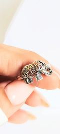 Sterling Silver 925 Boho Gypsy Elephant Ring - view 6